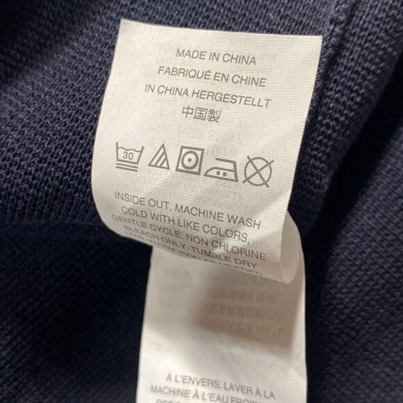 J.Crew Cotton Knit Dress 3/4 Sleeve Pullover Crew Neck Navy MP - Picture 14 of 14